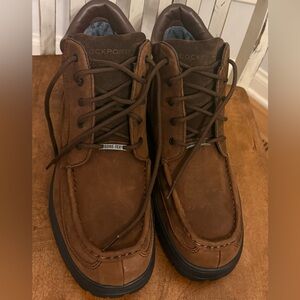 Rockport Men's Brown Leather Waterproof Boots